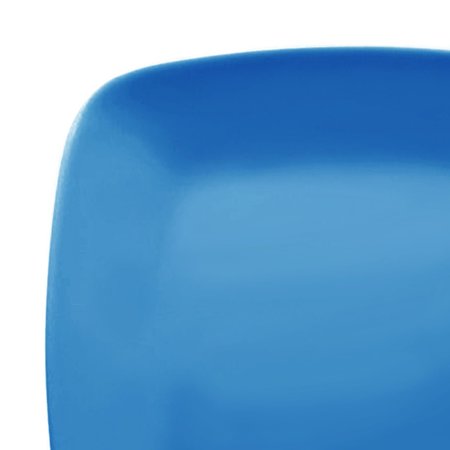 SMARTY HAD A PARTY 10" Blue Flat Rounded Square Disposable Plastic Dinner Plates (120 Plates), 120PK 4830B-CASE
